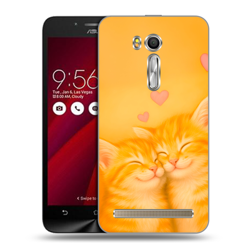Пластиковый чехол на ASUS Zenfone Go 5.5 с принтом Милые котята Пластиковый чехол на ASUS Zenfone Go 5.5 с принтом Милые котята