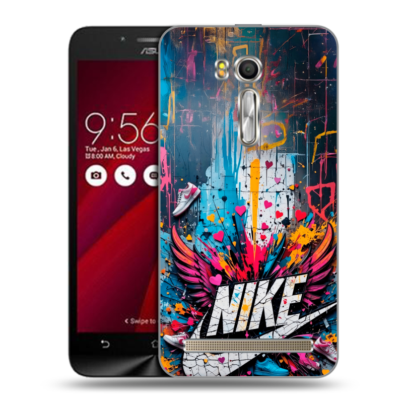 Пластиковый чехол на ASUS Zenfone Go 5.5 с принтом Nike Найк Пластиковый чехол на ASUS Zenfone Go 5.5 с принтом Nike Найк