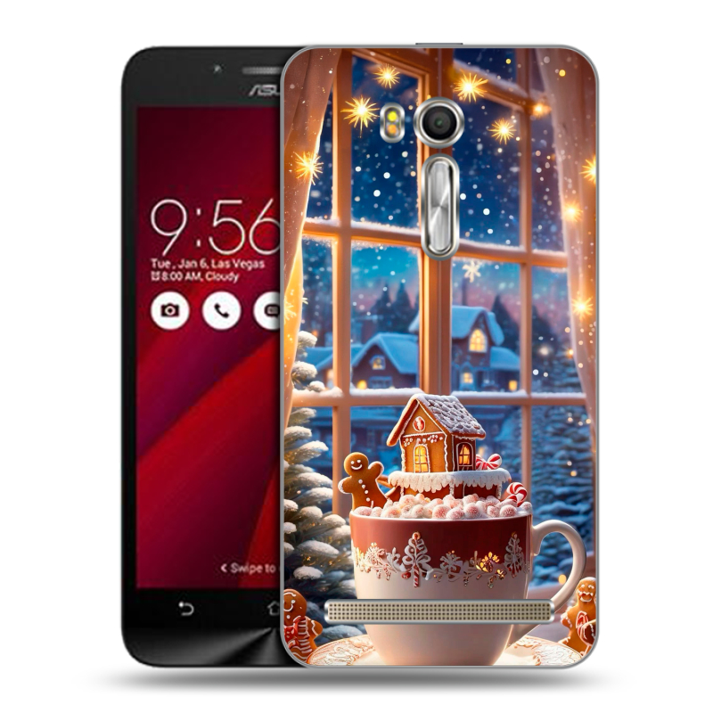 Пластиковый чехол на ASUS Zenfone Go 5.5 с принтом Новый год Пластиковый чехол на ASUS Zenfone Go 5.5 с принтом Новый год
