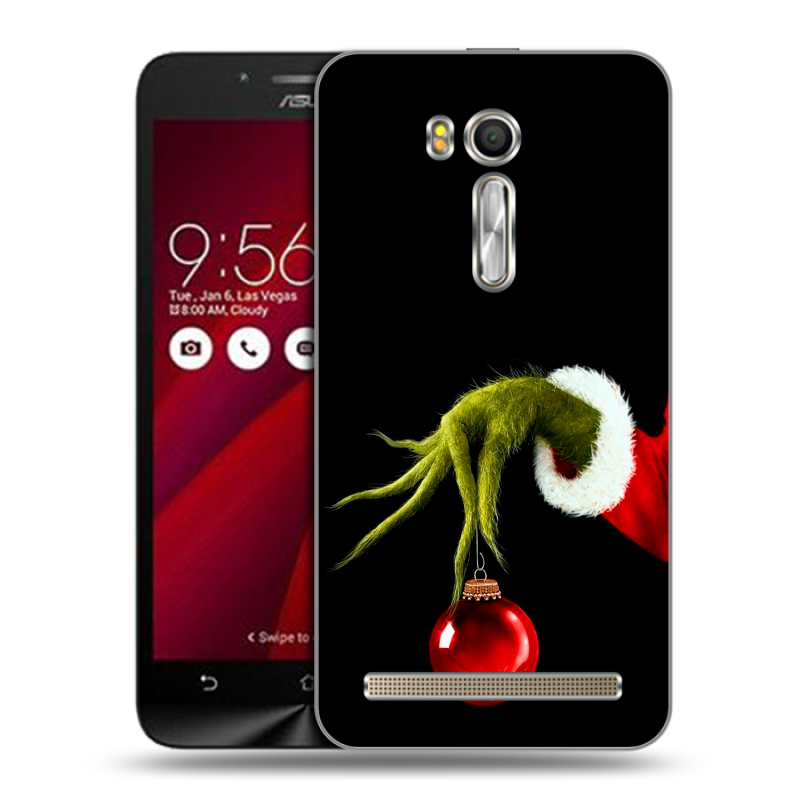 Пластиковый чехол на ASUS ZenFone Go 5.5 с принтом Новый год Гринч Пластиковый чехол на ASUS ZenFone Go 5.5 с принтом Новый год Гринч