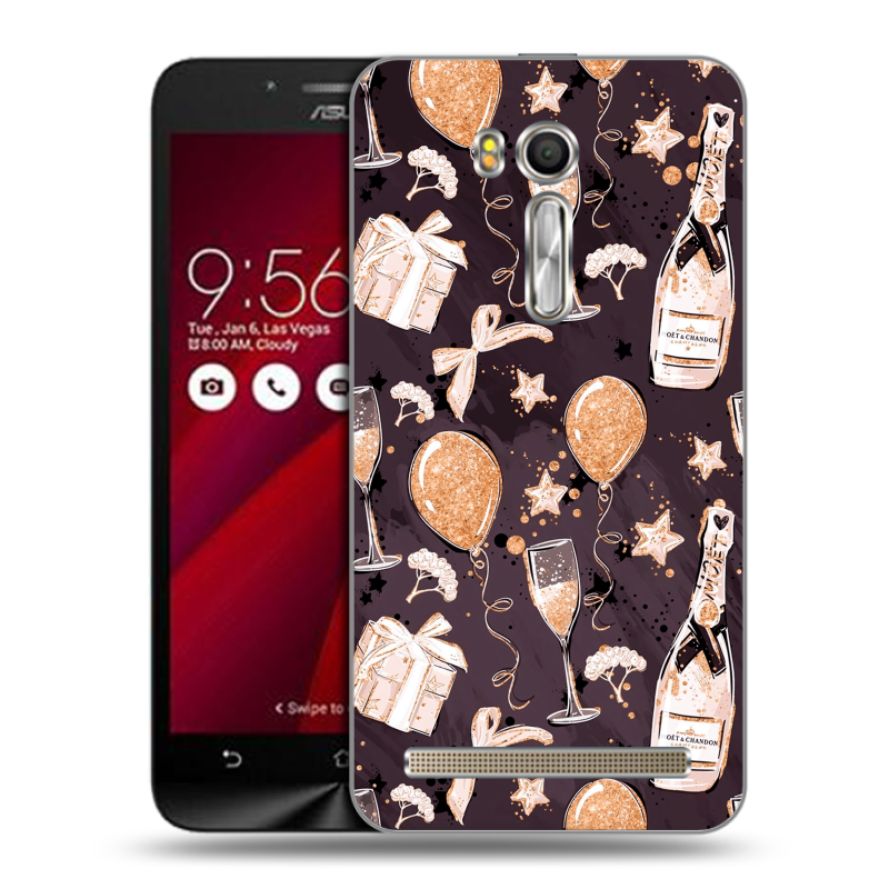 Пластиковый чехол на ASUS Zenfone Go 5.5 с принтом Новый год Пластиковый чехол на ASUS Zenfone Go 5.5 с принтом Новый год