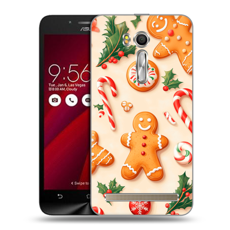 Пластиковый чехол на ASUS Zenfone Go 5.5 с принтом Новый год Пластиковый чехол на ASUS Zenfone Go 5.5 с принтом Новый год