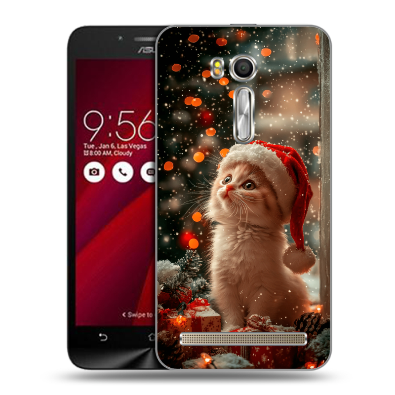 Пластиковый чехол на ASUS Zenfone Go 5.5 с принтом Новый год Пластиковый чехол на ASUS Zenfone Go 5.5 с принтом Новый год