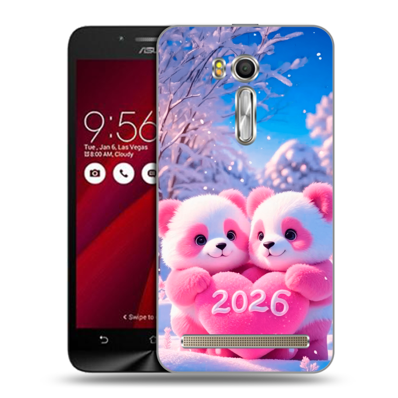Пластиковый чехол на ASUS Zenfone Go 5.5 с принтом Новый год Пластиковый чехол на ASUS Zenfone Go 5.5 с принтом Новый год