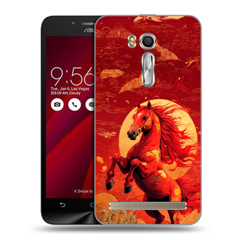 Пластиковый чехол на ASUS Zenfone Go 5.5 с принтом Новый год Пластиковый чехол на ASUS Zenfone Go 5.5 с принтом Новый год