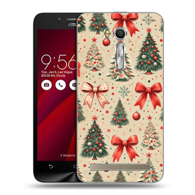 Пластиковый чехол на ASUS Zenfone Go 5.5 с принтом Новый год Пластиковый чехол на ASUS Zenfone Go 5.5 с принтом Новый год