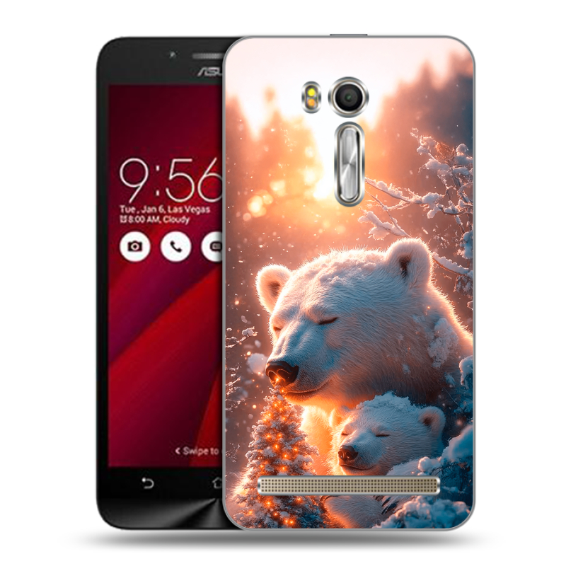 Пластиковый чехол на ASUS Zenfone Go 5.5 с принтом Новый год Пластиковый чехол на ASUS Zenfone Go 5.5 с принтом Новый год