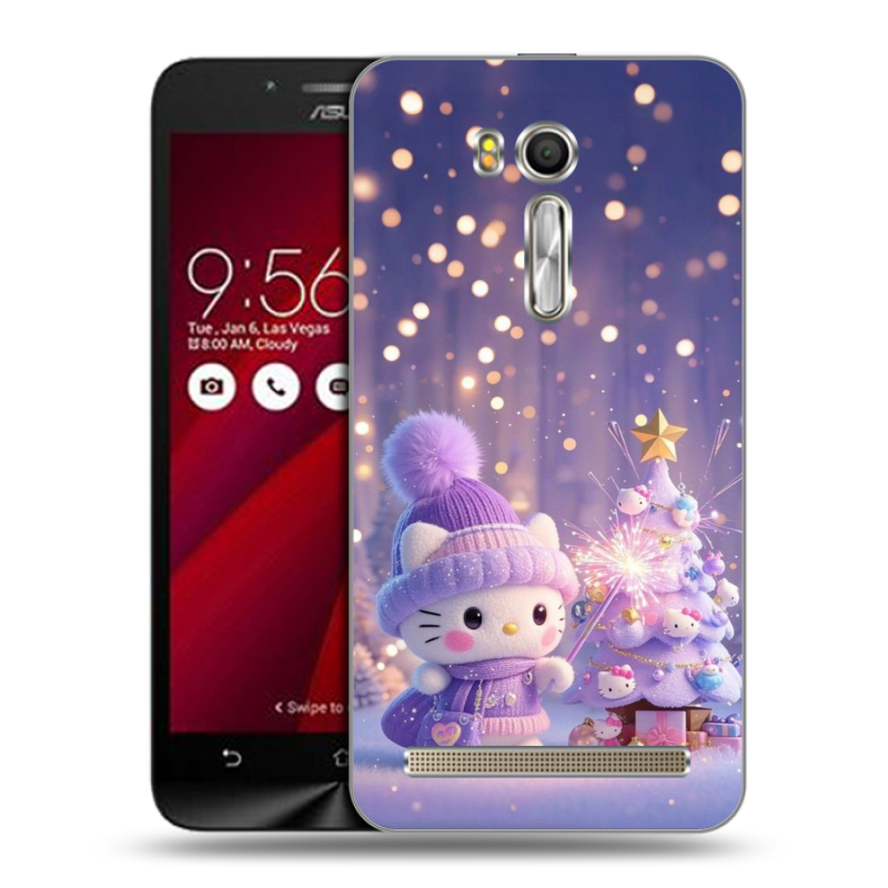 Пластиковый чехол на ASUS Zenfone Go 5.5 с принтом Новый год Пластиковый чехол на ASUS Zenfone Go 5.5 с принтом Новый год
