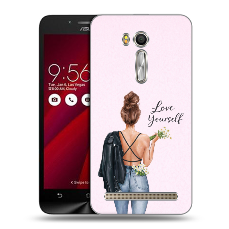 Пластиковый чехол на ASUS Zenfone Go 5.5 с принтом женский Пластиковый чехол на ASUS Zenfone Go 5.5 с принтом женский
