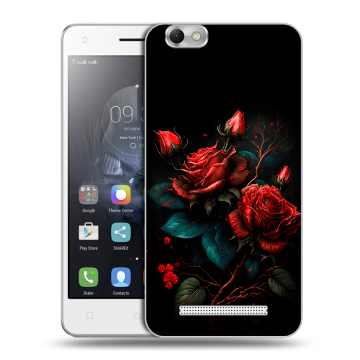 Силиконовый чехол на Lenovo Vibe C с принтом Розы красные