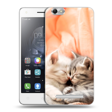 Силиконовый чехол на Lenovo Vibe C с принтом Котята