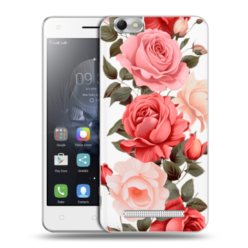 Силиконовый чехол на Lenovo Vibe C с принтом Розы