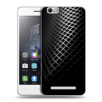Силиконовый чехол на Lenovo Vibe C с принтом Текстура металла