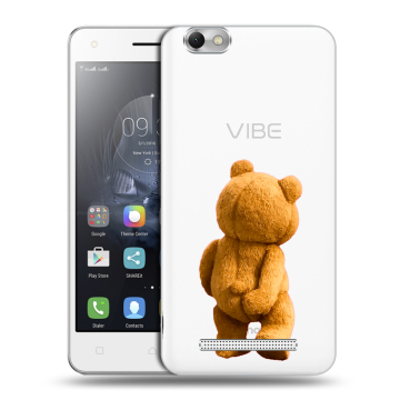 Силиконовый чехол на Lenovo Vibe C с принтом Медведь
