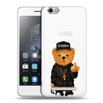 Силиконовый чехол на Lenovo Vibe C с принтом Плюшевый медведь