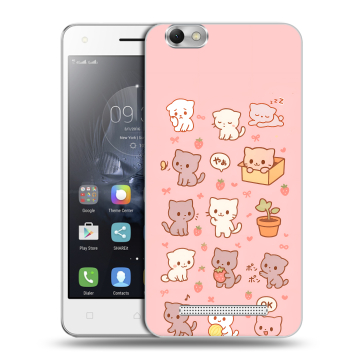 Силиконовый чехол на Lenovo Vibe C с принтом Hello Kitty Хелоу Кити