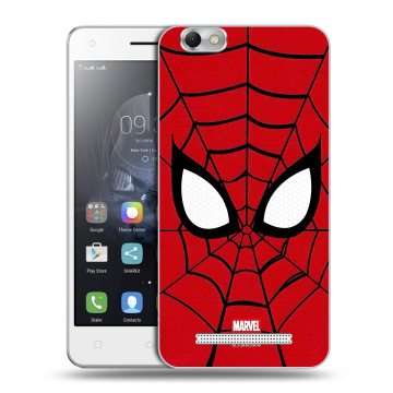 Силиконовый чехол на Lenovo Vibe C с принтом человек паук spiderman