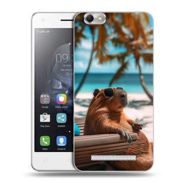 Силиконовый чехол на Lenovo Vibe C с принтом Капибара