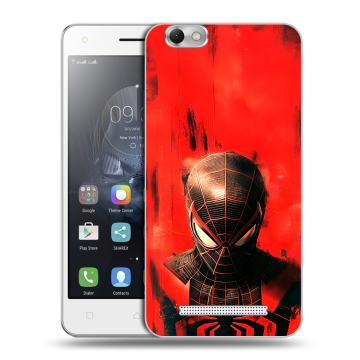 Силиконовый чехол на Lenovo Vibe C с принтом человек паук spiderman