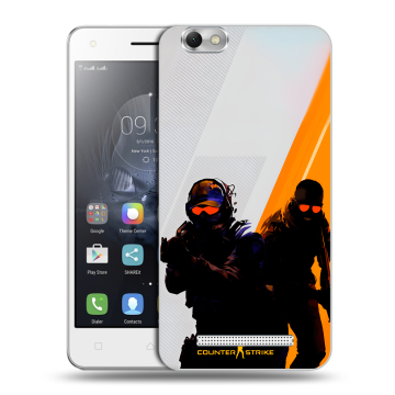 Силиконовый чехол на Lenovo Vibe C с принтом Контер страйк Counter strike