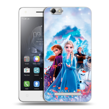Силиконовый чехол на Lenovo Vibe C с принтом Холодное сердце Frozen