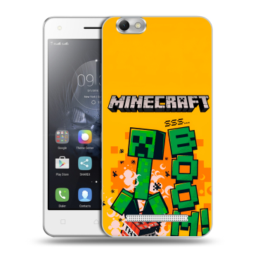 Силиконовый чехол на Lenovo Vibe C с принтом Майнкрафт Minecraft