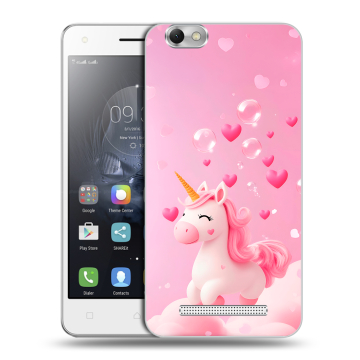 Силиконовый чехол на Lenovo Vibe C с принтом Единорог