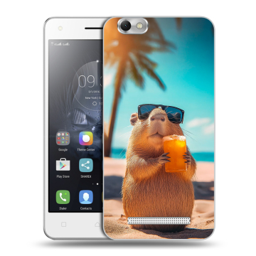 Силиконовый чехол на Lenovo Vibe C с принтом Капибара Силиконовый чехол на Lenovo Vibe C с принтом Капибара