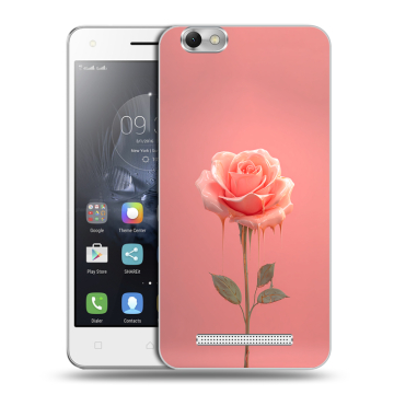 Силиконовый чехол на Lenovo Vibe C с принтом Розовая роза