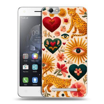 Силиконовый чехол на Lenovo Vibe C с принтом Модный принт