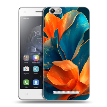 Силиконовый чехол на Lenovo Vibe C с принтом Цветы