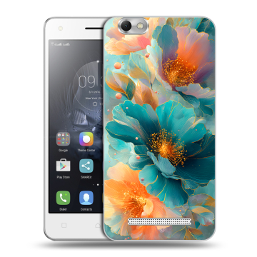 Силиконовый чехол на Lenovo Vibe C с принтом Цветы