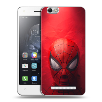 Силиконовый чехол на Lenovo Vibe C с принтом Spiderman Человек паук