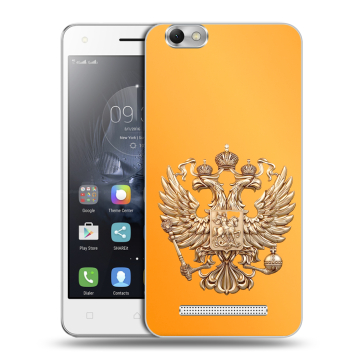 Силиконовый чехол на Lenovo Vibe C с принтом Герб Флаг России