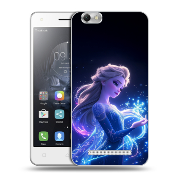 Силиконовый чехол на Lenovo Vibe C с принтом Холодное сердце Frozen