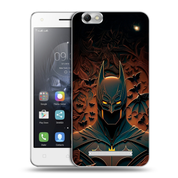 Силиконовый чехол на Lenovo Vibe C с принтом Batman Бэтмен