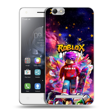 Силиконовый чехол на Lenovo Vibe C с принтом Roblox Роблокс