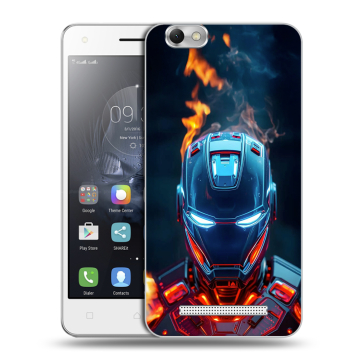 Силиконовый чехол на Lenovo Vibe C с принтом IronMan Железный человек
