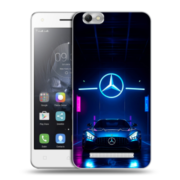 Силиконовый чехол на Lenovo Vibe C с принтом Mercedes Мерседес