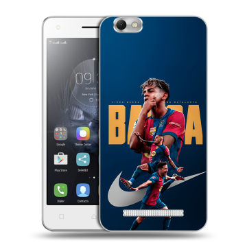 Силиконовый чехол на Lenovo Vibe C с принтом Барселона Barca Yamal 