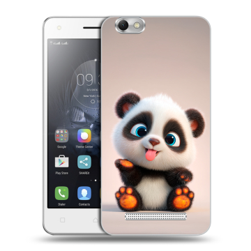 Силиконовый чехол на Lenovo Vibe C с принтом милая панда