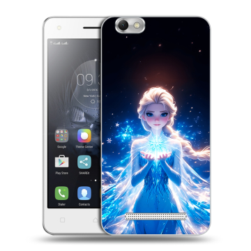 Силиконовый чехол на Lenovo Vibe C с принтом Холодное сердце Frozen