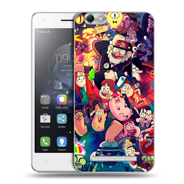 Силиконовый чехол на Lenovo Vibe C с принтом Gravity Falls Гравити Фолз