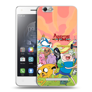 Силиконовый чехол на Lenovo Vibe C с принтом Adventure time Время приключений