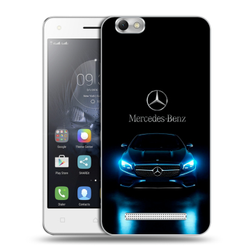 Силиконовый чехол на Lenovo Vibe C с принтом Mercedes Мерседес Силиконовый чехол на Lenovo Vibe C с принтом Mercedes Мерседес