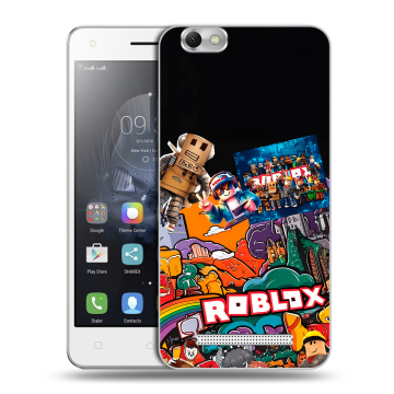 Силиконовый чехол на Lenovo Vibe C с принтом Roblox Роблокс