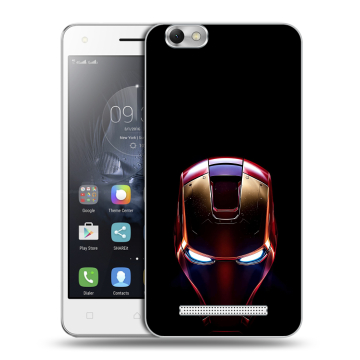 Силиконовый чехол на Lenovo Vibe C с принтом IronMan Железный человек