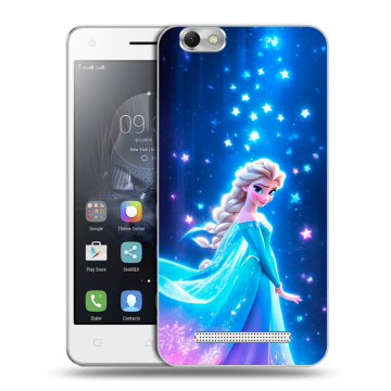 Силиконовый чехол на Lenovo Vibe C с принтом Холодное сердце Frozen