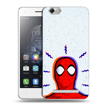 Силиконовый чехол на Lenovo Vibe C с принтом Spiderman Человек паук