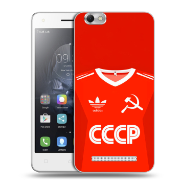 Силиконовый чехол на Lenovo Vibe C с принтом Флаг Герб СССР